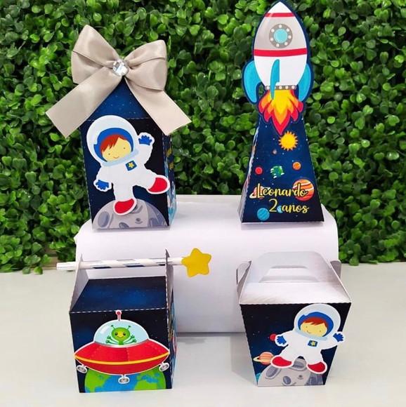 Kit Festa Personalizados Astronauta Menino (20 Peças)