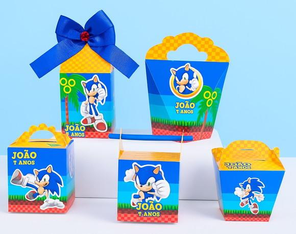 Kit Festa Personalizadas Sonic - Papelaria (25 Caixas)