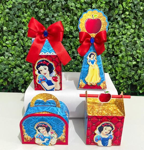 Kit Festa Personalizados Branca de Neve - Papelaria 40 Peças