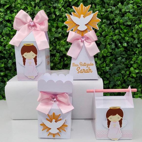 Kit Personalizados Batizado Menina (20 Peças)