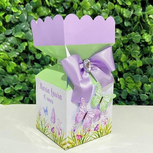 Kit Personalizados Borboletas Lilás ( 16 Caixas )
