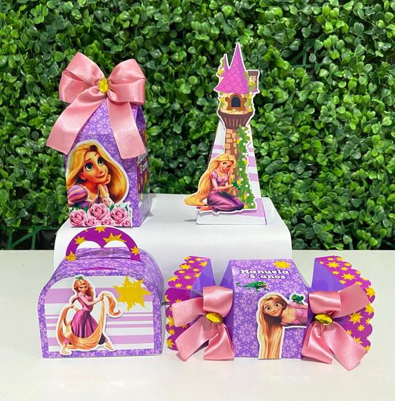 Kit Personalizados Enrolados Rapunzel (40 Peças)