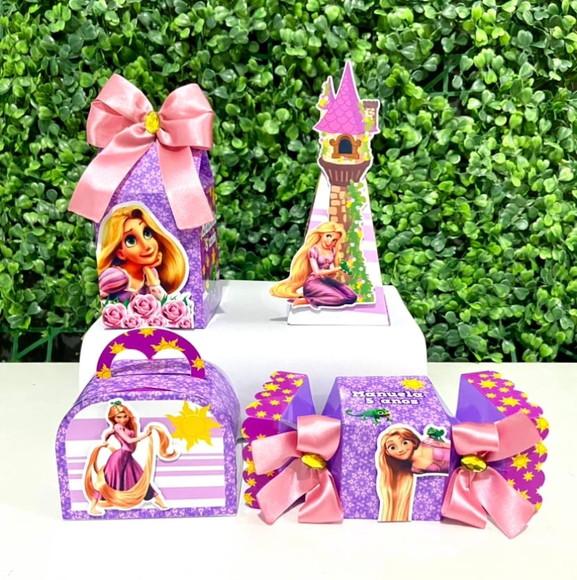 Kit Personalizados Enrolados Rapunzel (60 Peças)