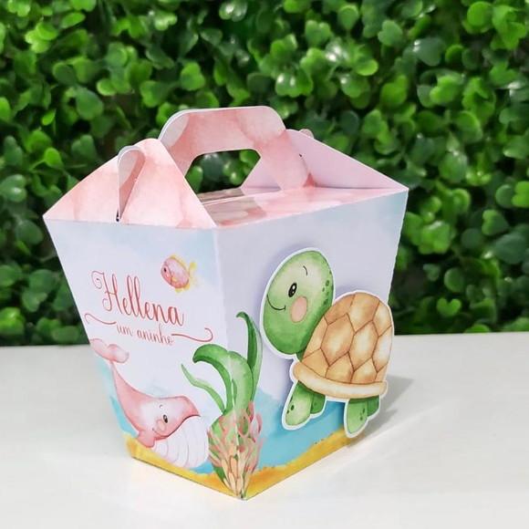 Kit Personalizados Fundo do Mar Aquarelado (menina) 20 Pçs