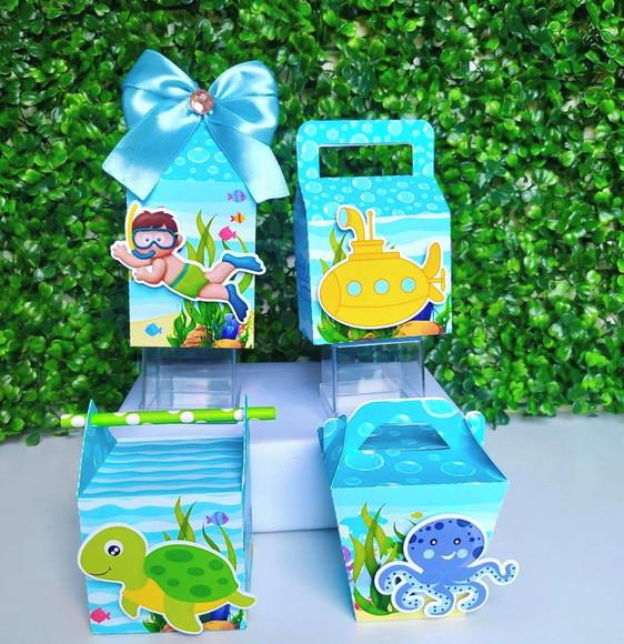 Kit Personalizados Fundo do Mar Menino (20 Peças)
