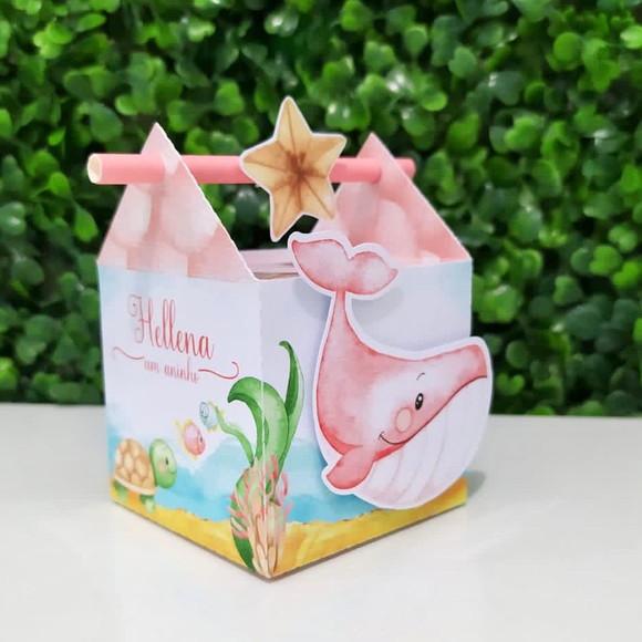 Kit Personalizados Fundo do Mar Aquarelado (menina) 20 Pçs