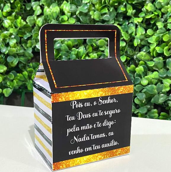 Kit Personalizados Gratidão Preto e Dourado (20 Caixas)