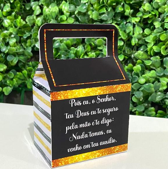 Kit Personalizados Gratidão Preto e Dourado (40 Caixas)