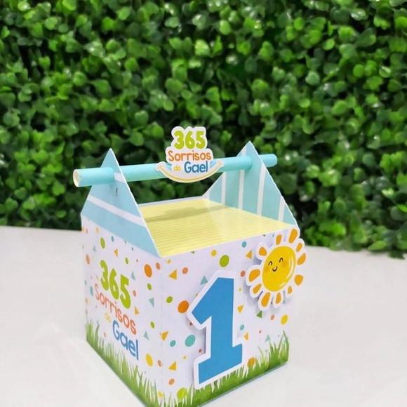 Pedido Personalizado- 20 Caixas Canudo 365 Sorrisos Menino