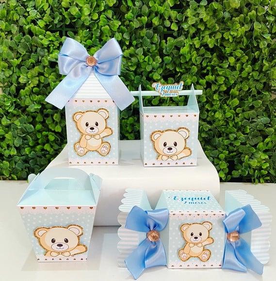 Personalizados Chá de Bebê Ursinho Azul (kit 20 Peças)