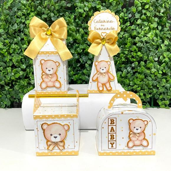 Personalizados Chá Revelação Ursinho Neutro (kit 20 Peças)