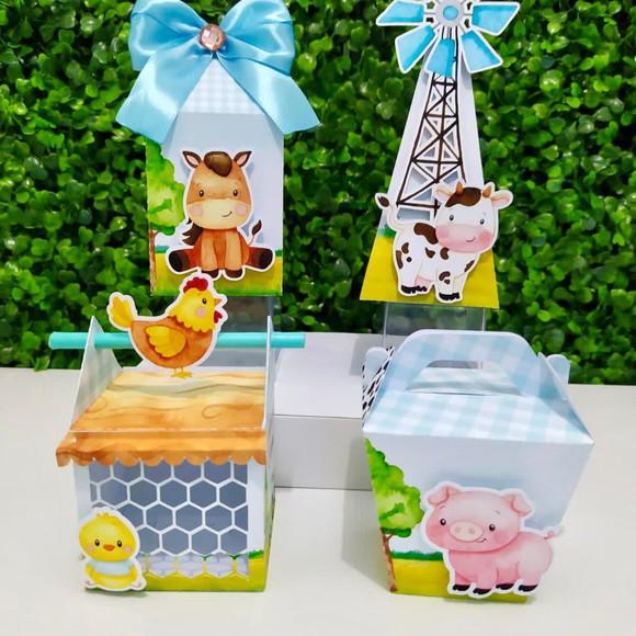 Personalizados Fazendinha Azul (kit 20 Peças)