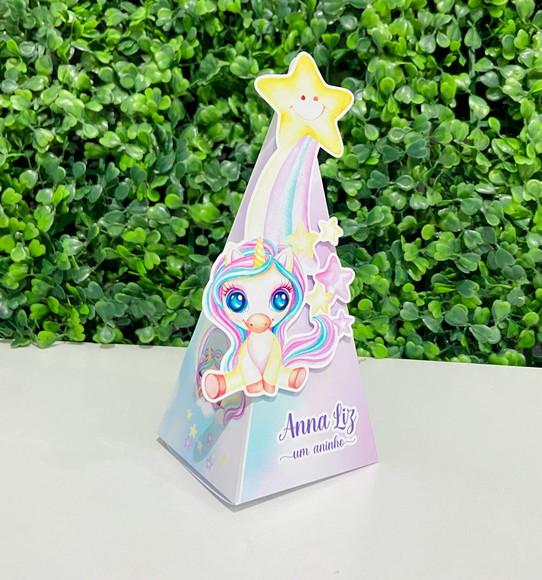 Personalizados Unicórnio Aquarela (kit Caixas 40 Peças)