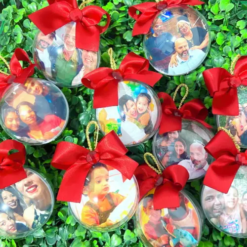 10 Bolinhas de Natal Personalizadas com Fotos