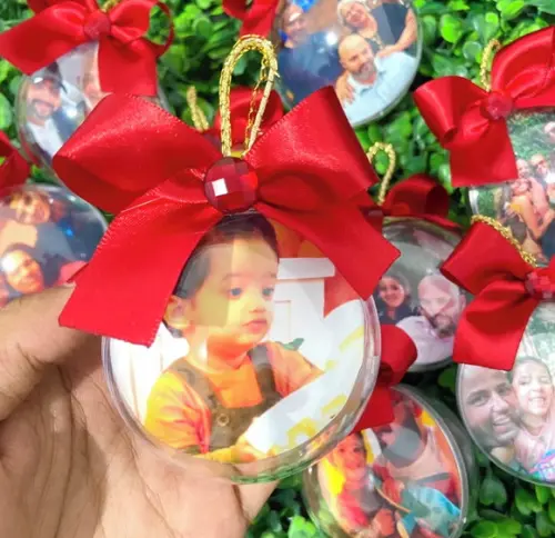 10 Bolinhas de Natal Personalizadas com Fotos