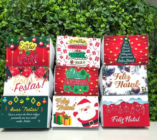 10 Caixas Personalizadas Natal/ Embalagens Natalinas