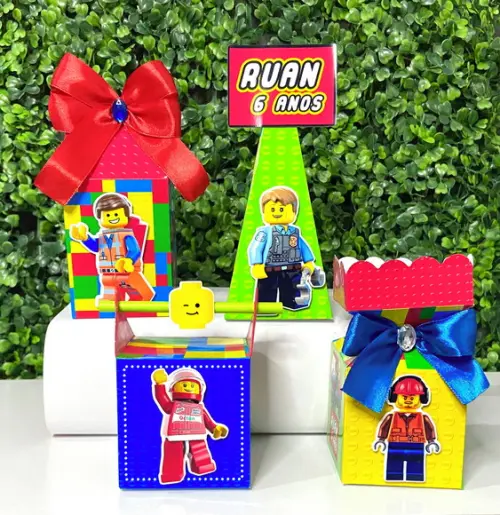 20 Personalizados Lego (kit de Papelaria)
