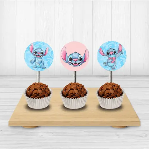 50 Tags/ Toppers para Docinhos Stitch