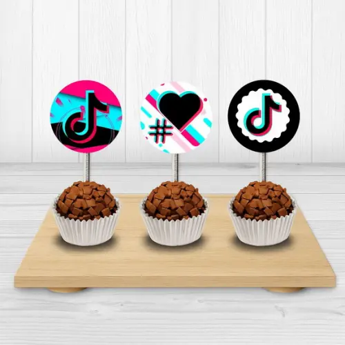 50 Tags/ Toppers para Docinhos Tik Tok