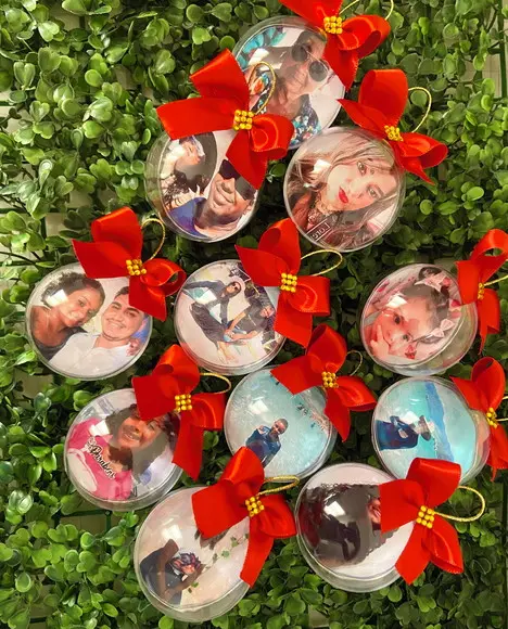 Bolinhas de Natal Personalizadas com Fotos
