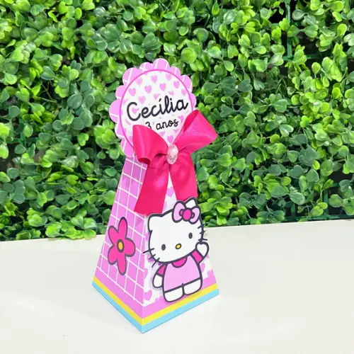 Caixa Pirâmide Hello Kitty