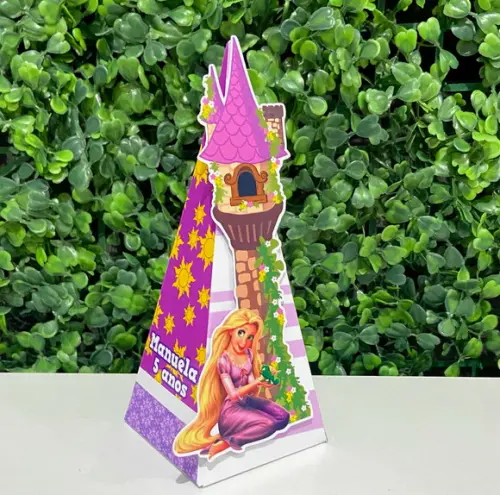 Caixa Pirâmide Rapunzel Enrolados