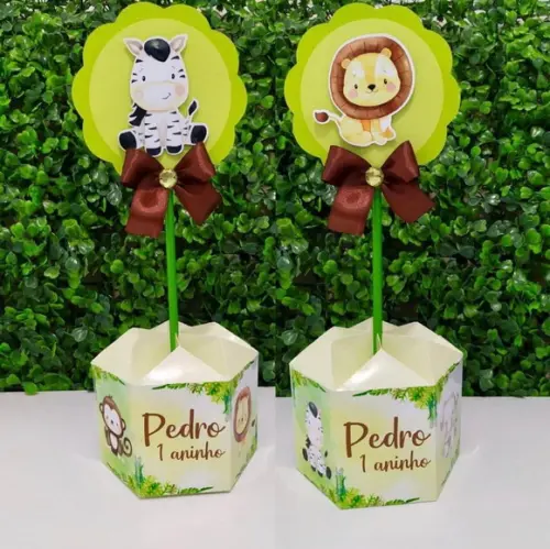 Centro De Mesa Personalizado Safari