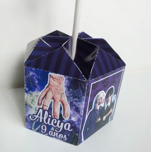 Centro de Mesa Personalizado Wandinha