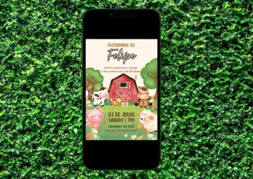 Convite Digital Personalizado Fazendinha