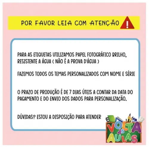 Kit 100 Etiquetas Escolares Capivara Fofa (adesivo)