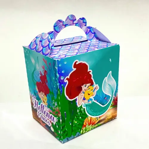 Kit 20 Caixas Personalizadas Pequena Sereia Ariel