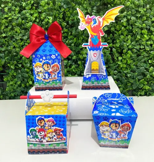 Kit 20 Personalizados Patrulha Canina Cavaleiros do Resgate