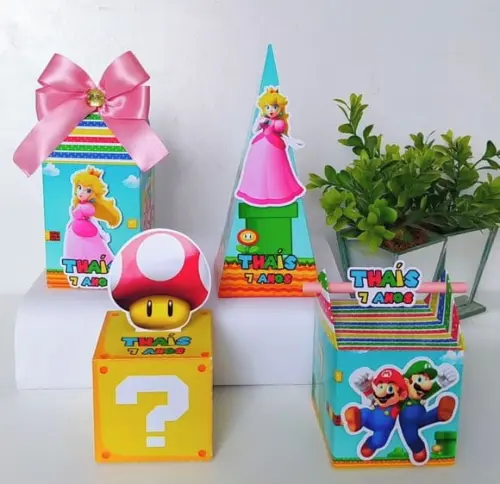 Kit 20 Personalizados Super Mário Menina (princesa Peach)