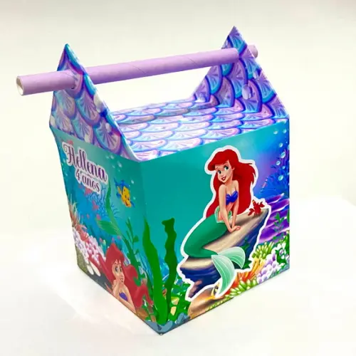 Kit 30 Caixas Personalizados Pequena Sereia Ariel
