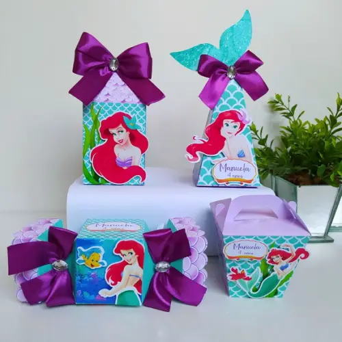 Kit 32 Personalizados Pequena Sereia Ariel