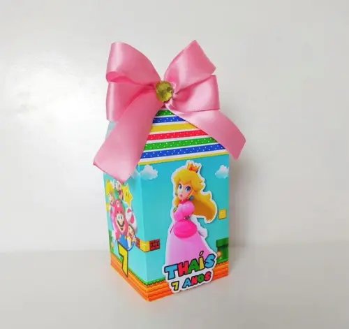 Kit 32 Personalizados Super Mário Menina (princesa Peach)