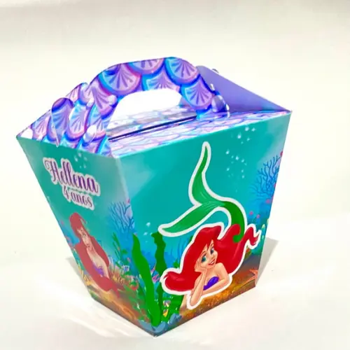 Kit 40 Caixas Personalizadas Pequena Sereia Ariel