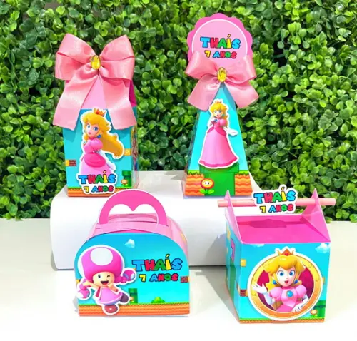 Kit 40 Personalizados Princesa Peach (super Mário Menina)