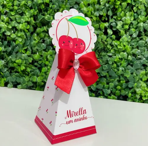Kit 60 Personalizados Cereja