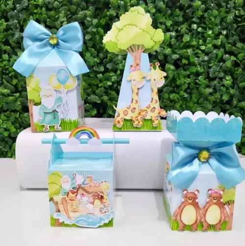 Kit de Personalizados Arca de Noé Menino (20 Peças)