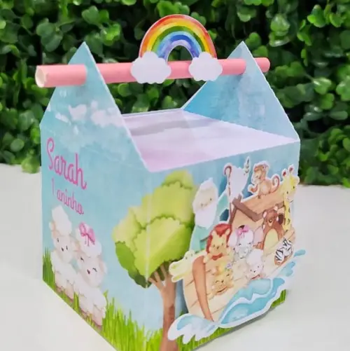Kit de Personalizados Arca de Noé Menina (20 Peças)