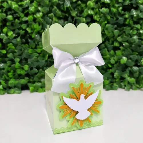 Kit Personalizados Batizado Menina Verde(20 Peças)