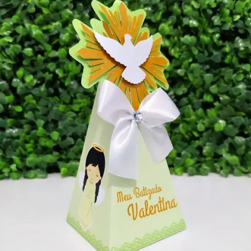 Kit Personalizados Batizado Menina Verde(20 Peças)