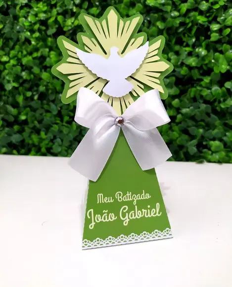 Kit Personalizados Batizado Menino Verde Oliva(20 Peças)