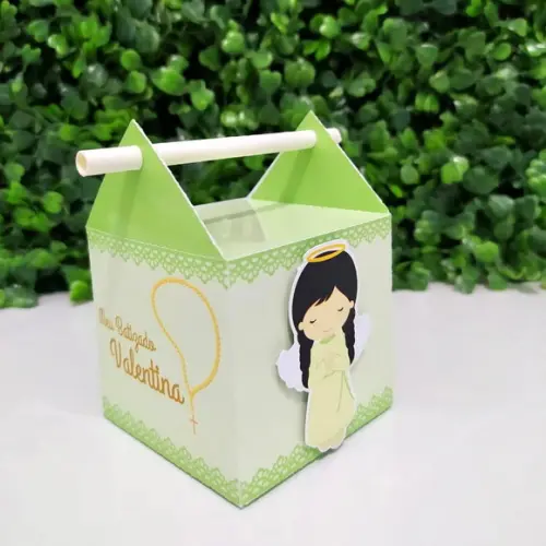 Kit Personalizados Batizado Menina Verde(20 Peças)