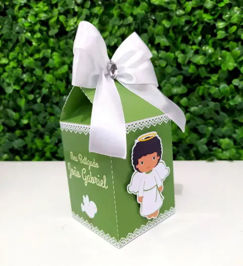 Kit Personalizados Batizado Menino Verde Oliva(20 Peças)