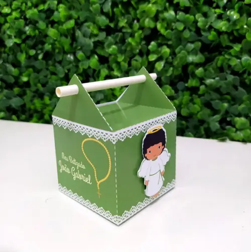 Kit Personalizados Batizado Menino Verde Oliva(20 Peças)