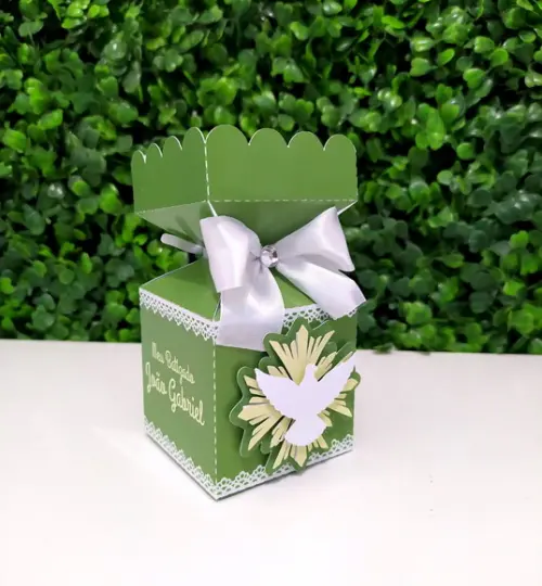 Kit Personalizados Batizado Menino Verde Oliva(20 Peças)