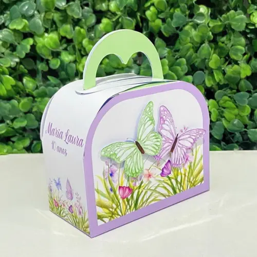 Kit Personalizados Borboletas Lilás ( 16 Caixas )