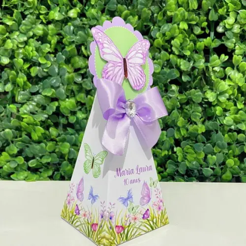 Kit Personalizados Borboletas Lilás ( 16 Caixas )